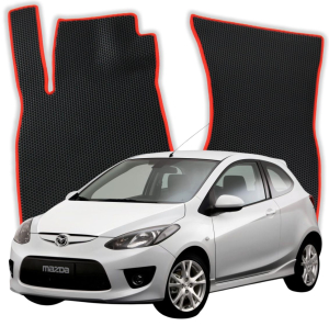 EVA bilmåtter til Mazda 2 DE/DH 2 gen Hatchback 3 døre (2007-2014)