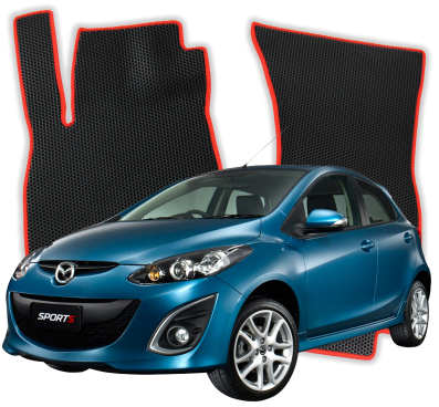 EVA bilmåtter til Mazda 2 DE/DH 2 gen Hatchback 5 døre (2007-2014)