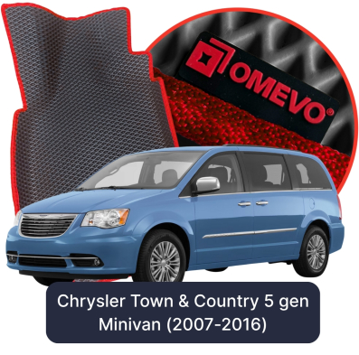 EVA bilgummimåtter OMEVO til Chrysler Town & Country 5 gen Minivan (2007-2016)