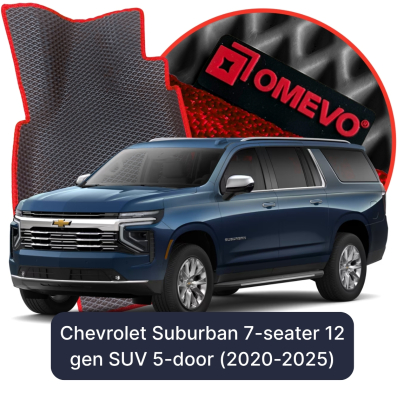 EVA bilgummimåtter OMEVO til Chevrolet Suburban 7-sæders 12 gen SUV 5-dørs (2020-2025)