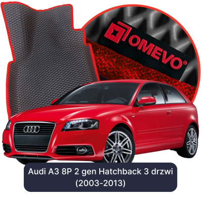 EVA bilgummimåtter OMEVO til Audi A3 8P 2 gen Hatchback 3-dørs (2003-2013)