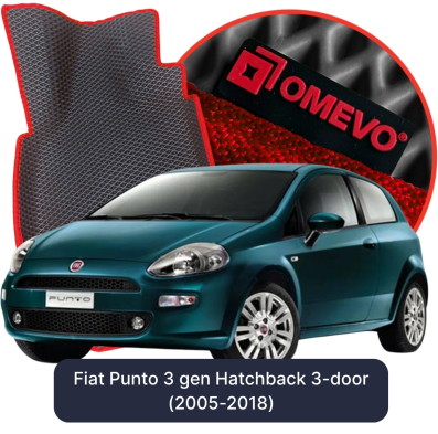 EVA bilgummimåtter OMEVO til Fiat Punto 3 gen Hatchback 3-dørs (2005-2018)