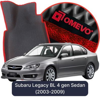 EVA bilgummimåtter OMEVO til Subaru Legacy BL 4 gen Sedan (2003-2009)