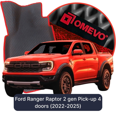 EVA bilgummimåtter OMEVO til Ford Ranger Raptor 2 gen Pick-up 4-dørs (2022-2025)