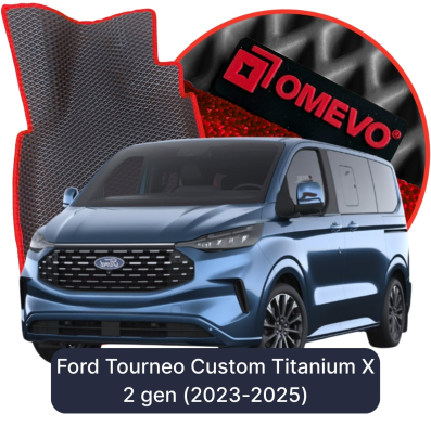 EVA bilgummimåtter OMEVO til Ford Tourneo Custom 8-sæders Titanium X 2. generation Van (2023-2025)