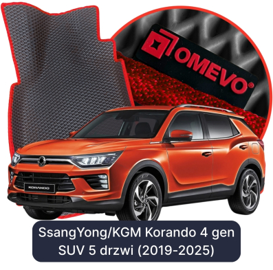 EVA bilgummimåtter OMEVO til SsangYong/KGM Korando 4 gen SUV 5 døre (2019-2025)