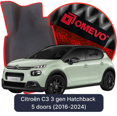 EVA bilgummimåtter OMEVO til Citroën C3 3. gen Hatchback 5 døre (2016-2024)
