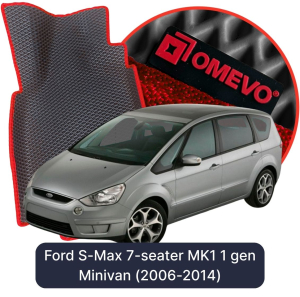 OMEVO 5D Pro EVA Bilmåtter til Ford S-Max 7-sædet MK1 1. gen Minivan (2006-2014)