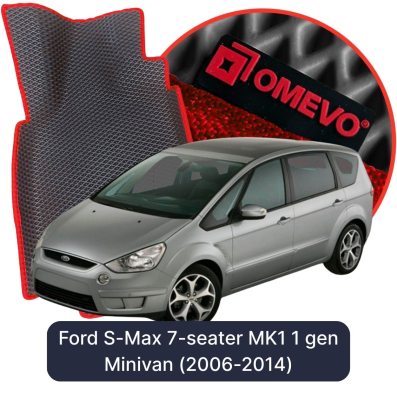 EVA bilgummimåtter OMEVO til Ford S-Max 7-sædet MK1 1. gen Minivan (2006-2014)