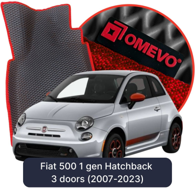 EVA bilgummimåtter OMEVO til Fiat 500 1. gen Hatchback 3 døre (2007-2023)