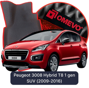 OMEVO 5D Pro EVA Bilmåtter til Peugeot 3008 Hybrid T8 1. gen SUV (2009-2016)