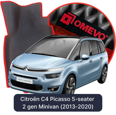 EVA bilgummimåtter OMEVO til Citroën C4 Picasso 5-personers 2. gen Minivan (2013-2020)