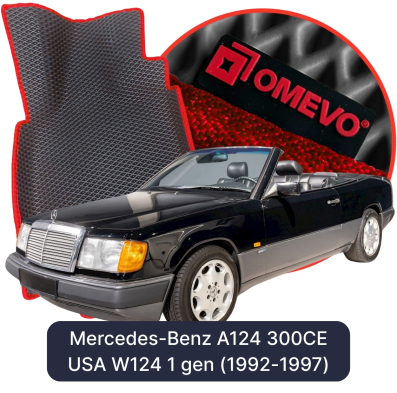 EVA bilgummimåtter OMEVO til Mercedes-Benz A124 300CE USA W124 1 gen Cabrio (1992-1997)