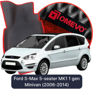 OMEVO 5D Pro EVA Bilmåtter til Ford S-Max 5-sædet MK1 1. gen Minivan (2006-2014)
