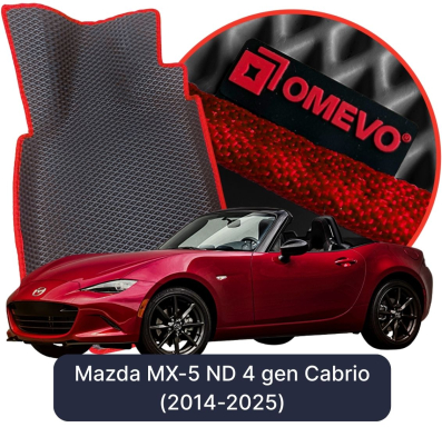 EVA bilgummimåtter OMEVO til Mazda MX-5 ND 4. gen Cabrio (2014-2025)