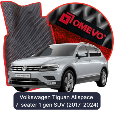 EVA bilgummimåtter OMEVO til Volkswagen Tiguan Allspace 7-sæders 1. gen SUV (2017-2024)