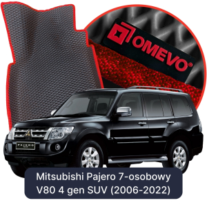 OMEVO 5D Pro EVA Bilmåtter til Mitsubishi Pajero 7-sæders V80 4. generation SUV (2006-2022)
