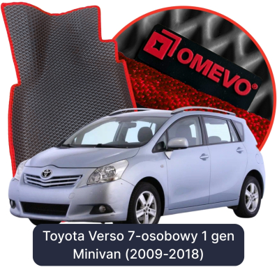 EVA bilgummimåtter OMEVO til Toyota Verso 7-sæders 1. gen Minivan (2009-2018)