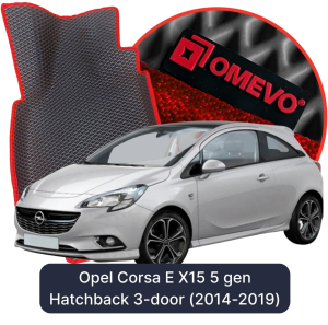 OMEVO 5D Pro EVA Bilmåtter til Opel Corsa E X15 5 gen Hatchback 3 døre (2014-2019)