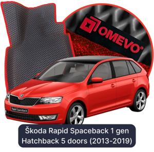 OMEVO 5D Pro EVA Bilmåtter til Škoda Rapid Spaceback 1. gen Hatchback 5 døre (2013-2019)