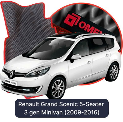 EVA bilgummimåtter OMEVO til Renault Grand Scenic 5-sæders 3 gen Minivan (2009-2016)