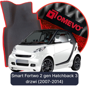 OMEVO 5D Pro EVA Bilmåtter til Smart Fortwo 2 gen Hatchback (2007-2014)