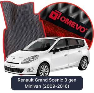 OMEVO 5D Pro EVA Bilmåtter til Renault Grand Scenic 7-sæders 3 gen Minivan (2009-2016)