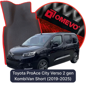 OMEVO 5D Pro EVA Bilmåtter til Toyota ProAce City Verso 5-sæders 2. gen KombiVan 5 døre (2019-2025)