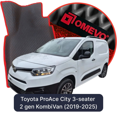 EVA bilgummimåtter OMEVO til Toyota ProAce City 3-sæders 2. gen KombiVan (2019-2025)