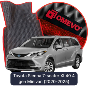 OMEVO 5D Pro EVA Bilmåtter til Toyota Sienna 7-sæders XL40 4. gen Minivan (2020-2025)