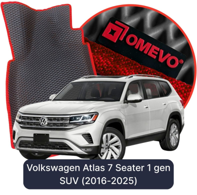 EVA bilgummimåtter OMEVO til Volkswagen Atlas 7 Sæder 1. gen SUV (2016-2025)