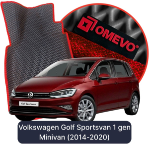 OMEVO 5D Pro EVA Bilmåtter til Volkswagen Golf Sportsvan 1. gen Minivan (2014-2020)