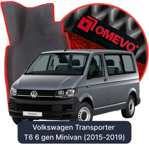 OMEVO 5D Pro EVA Bilmåtter til Volkswagen Transporter 5 Sæder T6 6. gen Minivan (2015-2019)