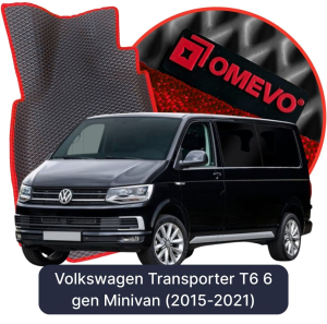 OMEVO 5D Pro EVA Bilmåtter til Volkswagen Transporter 9-sæders T6 6. gen Minivan (2015-2021)