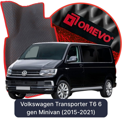 EVA bilgummimåtter OMEVO til Volkswagen Transporter 9-sæders T6 6. gen Minivan (2015-2021)