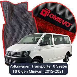 OMEVO 5D Pro EVA Bilmåtter til Volkswagen Transporter 6 Sæder T6 6 gen Minivan (2015-2021)