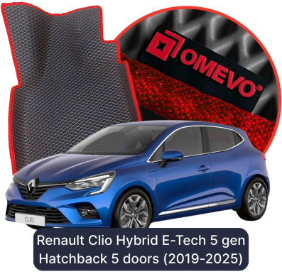 EVA bilgummimåtter OMEVO til Renault Clio Hybrid E-Tech 5 gen Hatchback 5 døre (2019-2025)