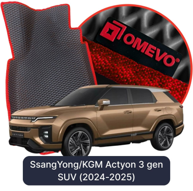 EVA bilgummimåtter OMEVO til SsangYong/KGM Actyon 3 gen SUV (2024-2025)