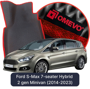 OMEVO 5D Pro EVA Bilmåtter til Ford S-Max 7-sædet Hybrid 2. gen Minivan (2014-2023)