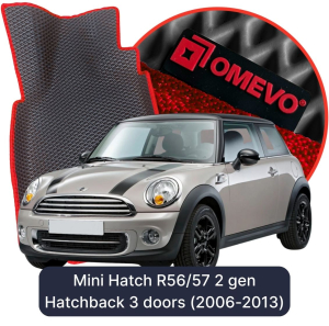 OMEVO 5D Pro EVA Bilmåtter til Mini Hatch R56/57 2. generation Hatchback 3 døre (2006-2013)