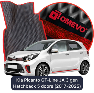 OMEVO 5D Pro EVA Bilmåtter til Kia Picanto GT-Line JA 3 gen Hatchback 5 døre (2017-2025)