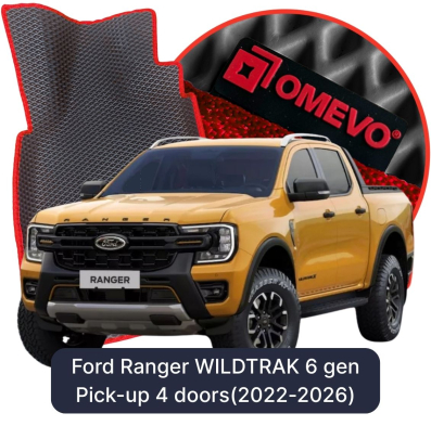 EVA bilgummimåtter OMEVO til Ford Ranger WILDTRAK 6 gen Pick-up 4 døre (2022-2026)