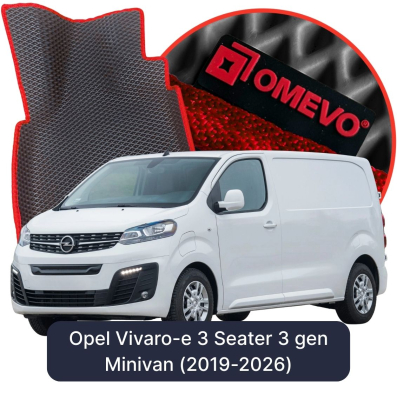 EVA bilgummimåtter OMEVO til Opel Vivaro-e 3 sæder  3 gen Minivan (2019-2026)