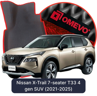 EVA bilgummimåtter OMEVO til Nissan X-Trail 7-sæders T33 4. gen SUV (2021-2025)
