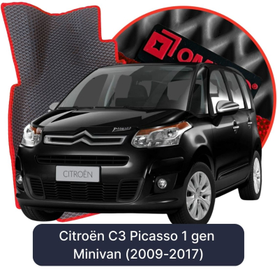 EVA bilgummimåtter OMEVO til Citroën C3 Picasso 1 gen Minivan (2009-2017)