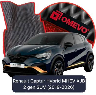 EVA bilgummimåtter OMEVO til Renault Captur Hybrid MHEV XJB 2 gen SUV (2019-2026)