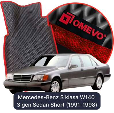 EVA bilgummimåtter OMEVO til Mercedes-Benz S-klasse W140 3. generation Sedan (1991-1998)