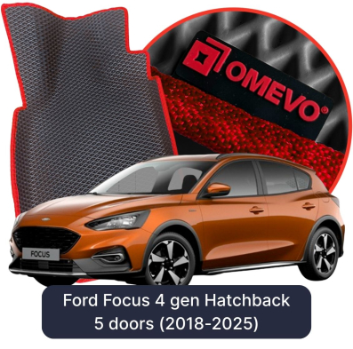 EVA bilgummimåtter OMEVO til Ford Focus 4. gen Hatchback 5 døre (2018-2025)