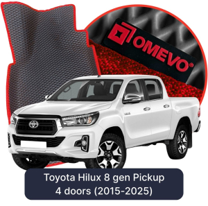 OMEVO 5D Pro EVA Bilmåtter til Toyota Hilux 8 gen Pick-up 4 døre (2015-2025)