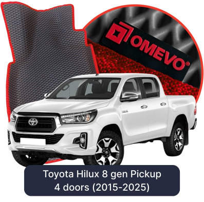 EVA bilgummimåtter OMEVO til Toyota Hilux 8 gen Pick-up 4 døre (2015-2025)